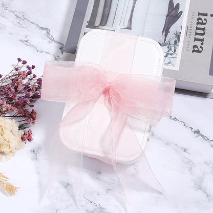 1.5 inch Sheer Organza Ribbon Rose Gold Chiffon Ribbon for Gift Wrapping Christmas Halloween Decoration Wedding Bouquet Crafts 50 Yards