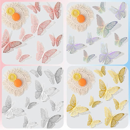 311Pcs Flower Wrapping Paper Kit with 100 Sheets Waterproof Floral Wrapping Paper 3D Butterfly Decor Crowns,Bouquet Pins Ribbons,DIY Crafts for Mother's Day Valentines Graduation Birthday Gift