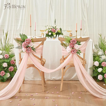20PCS Artificial Dusty Pink Roses, 3.9'' Silk Flower Head Fake Dusty Pink Rose with Long Stems, Realistic Faux Roses Bouquet for Mother's Day DIY Wedding Home Party Office Decoration