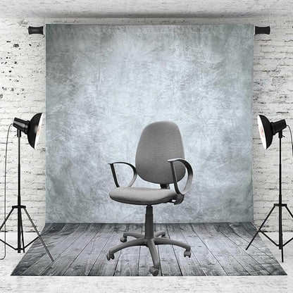 Professional Abstract Portrait Photography Backdrop,Wall with Wood Floor Backdrop for Kids Photography Baby Newborn Cake Smash Photo Shoots Hypoallergenic Fabric Photography Props(Grey-8x12ft)