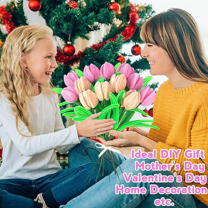 ZEIZHUBN 300 Pieces Pipe Cleaners, Pipe Cleaners Flower Bouquet Kit, Flower Making Kit with Floral Wires Tape, Art and Craft Supplies Projects DIY Decoration Holiday Party Birthday Gifts