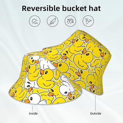 Bucket Hat Beach Summer Sun Hat Reversible Fisherman Hats Double Sided Wearing for Women Men Boys Girls