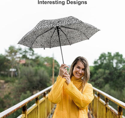Nollia Windproof Automatic Travel Umbrella, Compact Portable with Reinforced Ribs for Sun & Rain