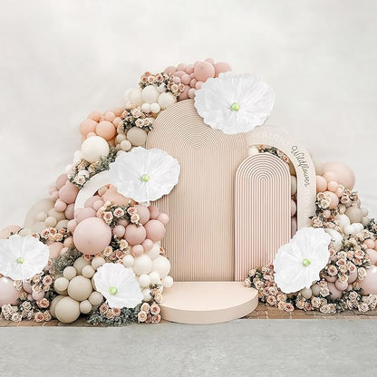 White Giant Flowers - 5.58ft Huge Floral Decorations Silk Durable Large Flowers for Christmas Wedding Classroom Decoration Birthday Party Baby Shower Beautify Room-White