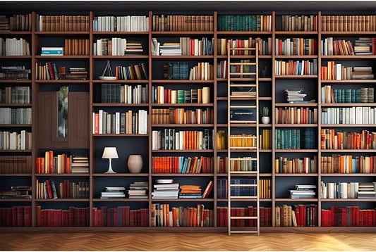 Bookshelf Photography Background School Library Bookcase Backdrop Conference Online Office Backgrounds Webcam Zoom Meeting Decor Backdrops Portrait Photo Video Studio Office Decor 12x8ft