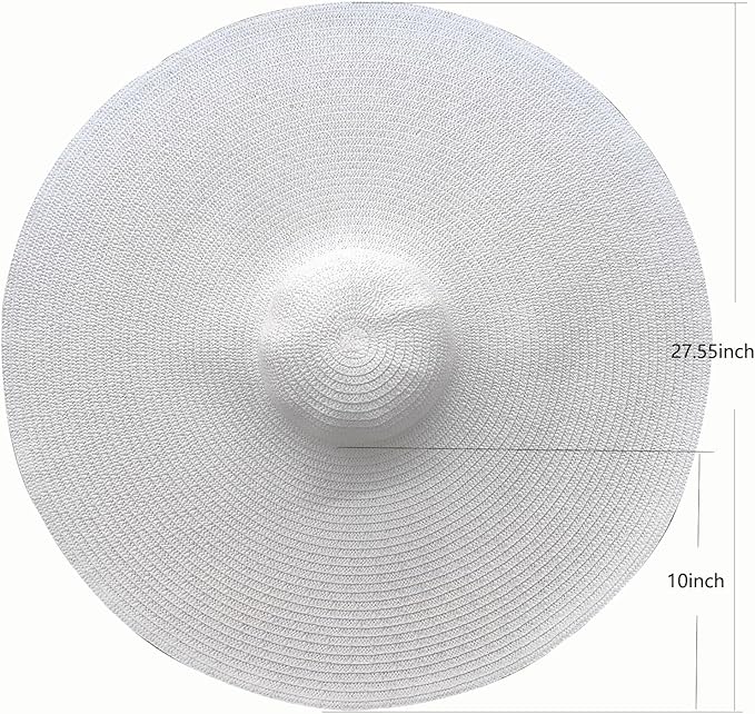 Oversized Beach Straw Hats for Women Extra Large Wide Brim Beach Hat Foldable Roll up Floppy Sun Hat