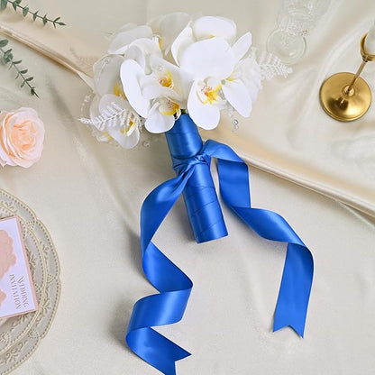 Double Face Satin Ribbon 1-1/2 inch X 50 Yards Polyester Royal Blue Ribbon for Gift Wrapping Very Suitable for Weddings Party Hair Bow Invitation Decorations