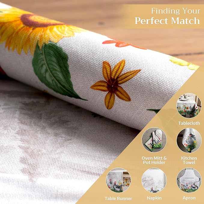 Maison d' Hermine Placemats Set of 4 100% Cotton Washable Cloth Place Mats, Reusable Table Mats for Kitchen Dining Decoration, Party, Wedding, Restaurant Spring/Summer (Basse Cour, 13" x 19")