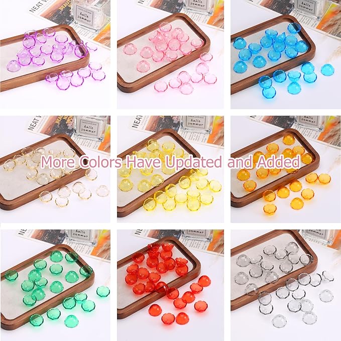 80Pcs Acrylic Clear Flower Bead Caps for Jewelry Making, Transparent Bell Charms, Semi-Round Floral Beads Bulk with Wavy Edge, Jellyfish Beads for Wind Chimes DIY Craft Key Chains-13 * 22mm