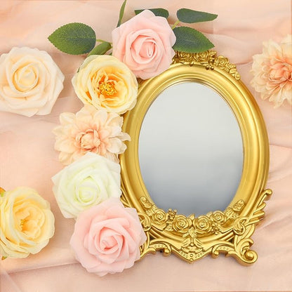 SITUMEIZI Roses Artificial Flowers Combo Champagne Flowers Silk Foam Flowers with Stems for DIY Bridal Wedding Bouquet Baby Shower Party Home Decor Floral Arrangements 24pcs