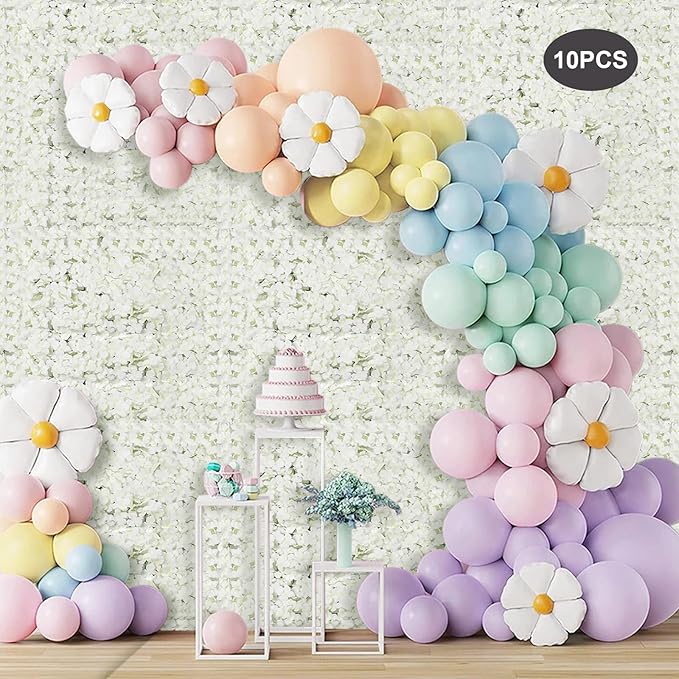 10Pcs Artificial Flower Wall Panel, 15.7" x 23.6" Decorative Hydrangea Flower Panels Wall for Home Party Wedding Christmas Festival Photo Backgdrop Decor