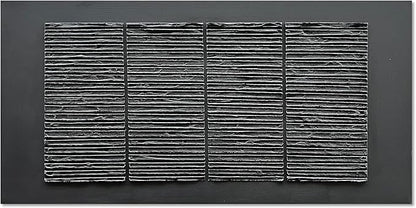 Hand-Painted 24x48 inch Black Abstract Wall Decoration Oil Painting Thick Texture Minimalist Art Home Wall Decoration Painting