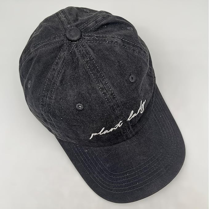 Cute Flower Hat, Elegant Floral Embroidered Adjustable Baseball Cap for Men Women, Gifts for Flower Lovers, Black