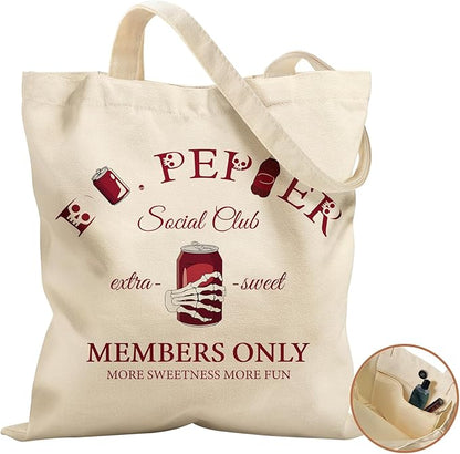 Aesthetic Tote Bag for Women- with Magnetic Buckle and Zipper Inner Pocket Cloth Cotton Canvas Tote Bags
