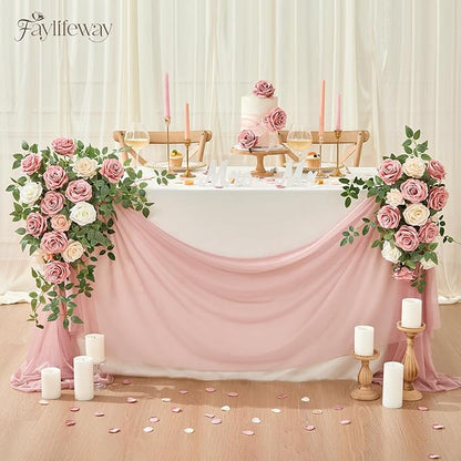 20PCS Artificial Dusty Pink Roses, 3.9'' Silk Flower Head Fake Dusty Pink Rose with Long Stems, Realistic Faux Roses Bouquet for Mother's Day DIY Wedding Home Party Office Decoration