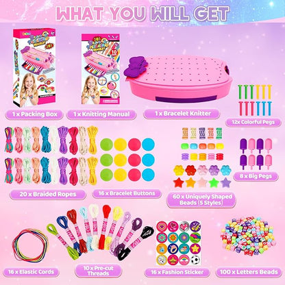 Friendship Bracelet Making Kit, Arts and Crafts for Kids Ages 8-12, DIY String Bracelets Maker for Girl, Jewelry Making Kit for 6 7 8, Birthday Christmas Gifts for Teen 8 9 10 11 12 Year Old Girls