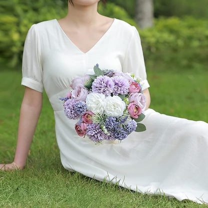 Artificial Flowers Combo, Fake Flowers for DIY Tables Centerpieces Baby Shower Bridal Shower Wedding Bouquet Arrangements Party Candle Holder Cake Decor Flower Home Decorations