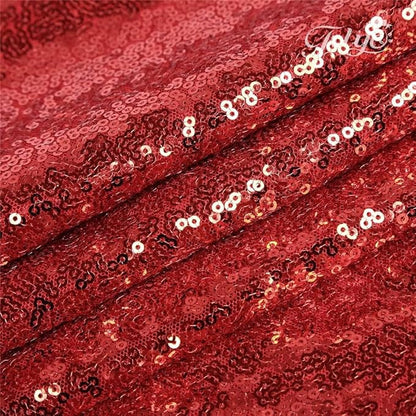 Red Sequin Curtains 4FTx8FT 2 Panles Sequin Backdrop for Parties Glitter Backdrop Photo Background for Wedding Baby Shower