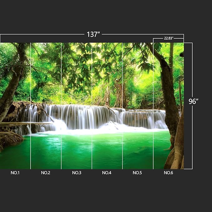 Forest Landscape Wall murals Woodland Tree Peel and Stick Wallpaper for Bedroom Living Room - 96"x137"