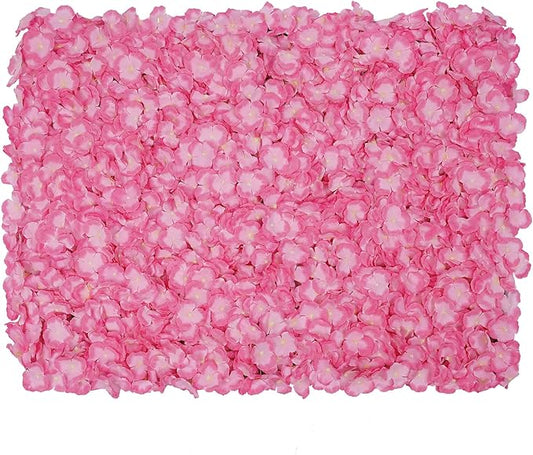 CNCEST 20Pcs Flower Panels,15.7"x 23.6" Artificial Flower Wall Panel, Pink Flower Backdrop Wall for Home Party Wedding Christmas Festival Photo Backdrop Decor (Pink-20pcs)