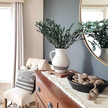 Dried Eucalyptus Leaves Preserved Greenery Stems, 8-14 PCS Eucalyptus Garland Branches, 4 OZ Blue Leaves Plant Bundle for Wedding Wreath Party Home Decor Vase Filler