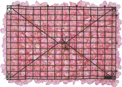 Flower Wall Panels, 20Pcs Artificial Flower Wall 3D Flower Wall Backdrop, 20-Piece Set of Pink Rose Floral Backdrop for Wedding Home Decoration (Light Pink, 23.6 * 15.8in)