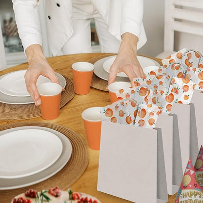 Pro Supply Global Peaches Printed Tissue Paper for Gift Bags or Boxes and Wrapping - Summer Bulk Decorative Art Tissue Paper for Packaging and Gifting | 24 Sheets 20" x 30"