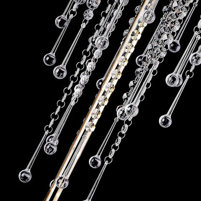 29.5in Elegant Tall Gold Wedding Centerpiece Stand, 2Pcs Metal Flower Candle Holder with Sparkling Crystal Beads,for Wedding Party Event, Birthday,Reception, Home Décor
