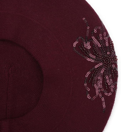 Winter Women French Beret Hat Kaschmir Solid Color Knitted Berets