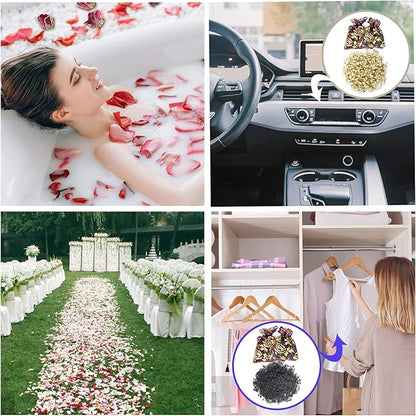 30 Bags Dried Flowers,100% Natural Dried Flowers Herbs Kit for Soap Making, DIY Candle Making,Bath - Include Rose Petals,Lavender,Don't Forget Me,Lilium,Jasmine,Rosebudsand More