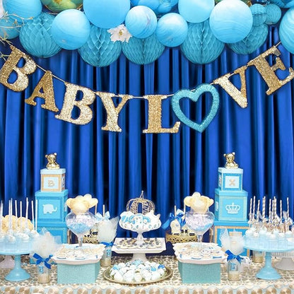 10 x 10 Feet Royal Blue Backdrop Curtain for Partie, Background Curtains for Photoshoot, Birthday, Wedding, Halloween, Thanksgiving, Christmas, New Year Party Decorations 5Ft x 10Ft, 2 Panels