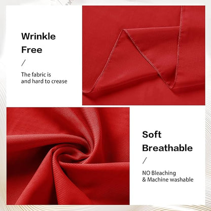 VOK Red Wedding Arch Draping Fabric Chiffon Fabric, 29in x 18Ft 2 Panels Sheer Chiffon Outdoor Curtain for Wedding Ceremony Birthday Party Decoration (Red,2 Panel)
