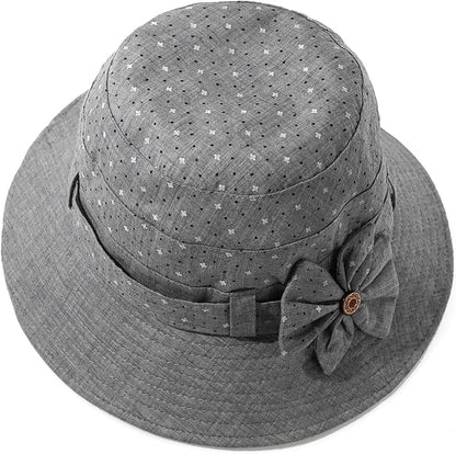 Glamorstar Cloche Hats for Women Vintage Bowler Hat Floral Fedora Bucket Hats