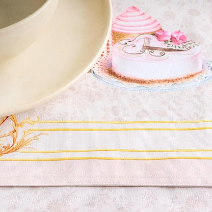 Maison d' Hermine Tablerunners 100% Combed Cotton Premium Table Runner Decorative Table Cover, Home, Dining, Cocktail Party & Camping, Pastries (Double Layer) - (14.50"x72")
