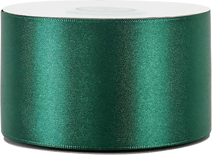 MEEDEE Dark Green Satin Ribbon - 2 inch Double Faced Satin Ribbon for Christmas Tree, Wreaths, Weddings, Flower Bouquets