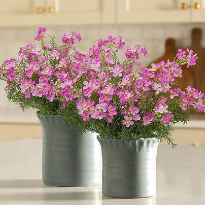 Spring Decorations for Home Fake Flowers Hydrangea Artificial Plants Indoor Mantle Decor Plastic Flowers Artificial Plants Outdoor Garden Decor Hanging Plants 6pcs（Rose Red） Flowers
