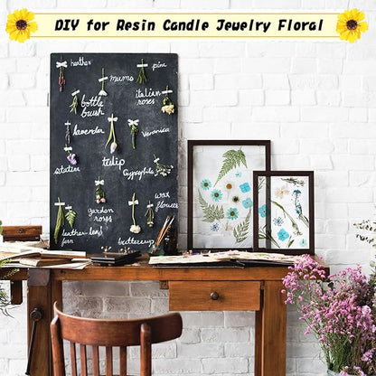 Nuanchu 167 Pcs Real Dried Pressed Flowers Natural Dried Flowers Colorful Daisy Mixed Wildflowers Leave for DIY Candle Resin Nails Jewelry Pendant Crafts Floral Art(Bright Color)