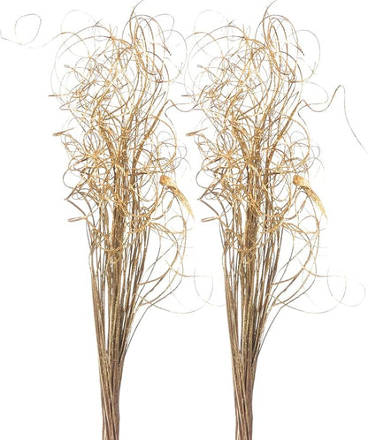 Royal Imports Sparkle Glitter Curly Ting Ting Branches Vase Filler for Wedding, Holiday & Home Decoration, 26”, 75 Stems (Gold)