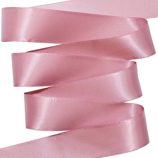 Morex Ribbon Double Face Satin Ribbon 7/8" X 50 YD Rosy Mauve Ribbon for Gift Wrapping, Birthday Gift Cards, Satin Dress for Women, Silk Ribbons for Crafts, Wedding Gifts for Couple