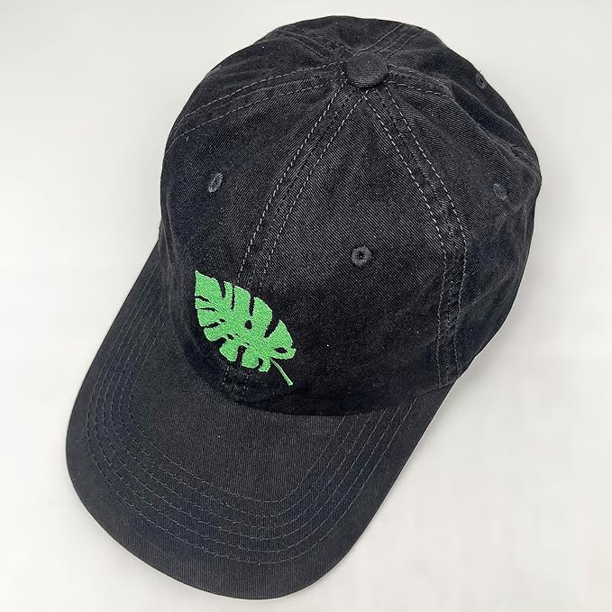 Cute Flower Hat, Elegant Floral Embroidered Adjustable Baseball Cap for Men Women, Gifts for Flower Lovers, Black