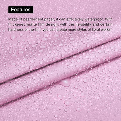MECCANIXITY 10 Pcs Flower Wrapping Paper 22.8x22.8 Inch Waterproof Florists Wrapping Paper for Florist Bouquet Supplies, DIY Crafts, Gift/Gift Box Packaging Purple