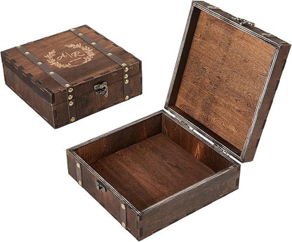 AW BRIDAL Personalized Keepsake Box Memory Box Wooden Storage Box for Trinkets Photos Jewelry Wedding Engagement Gifts for Couples//DK2301CPP07//