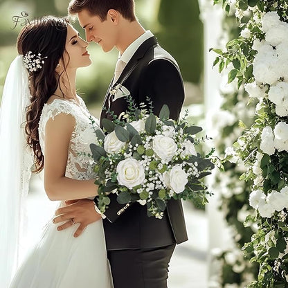 120 Pcs 4 Kinds Mixed Eucalyptus Greenery Stems, Baby Breath Flowers Artificial Bulk and Greenery Stems for DIY Bouquets Wedding Home Floral Decor