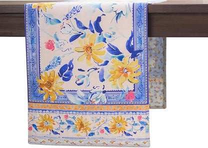 Maison d'Hermine Table Runner 100% Cotton Double Layer Table Runners 108 inches Long Decorative for Home Kitchen Dining Party Baby Shower Wedding Bridal Shower Spring Summer (Girassol,14.50" x 108")
