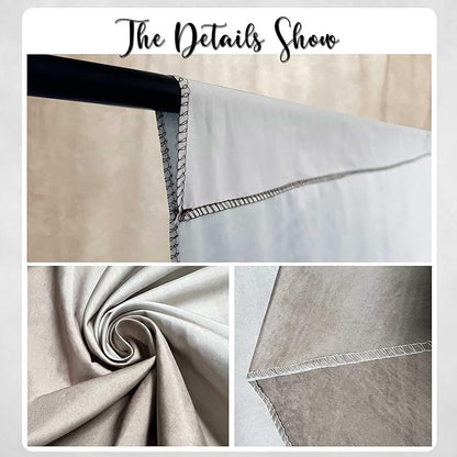 Abstract Professional Photography Backdrop for Portrait Photo Props Booth Background Photoshoot Studio with Polyester Fabric Roller Pocket on Top (6x8ft,Light Beige,No Stand)