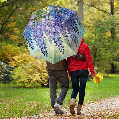 Small Compact Travel Automatic Folding Umbrella for Women, Portable Lightweight, Rain, Wind, UV Sun Shade