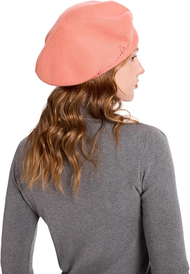 Winter Women French Beret Hat Kaschmir Solid Color Knitted Berets