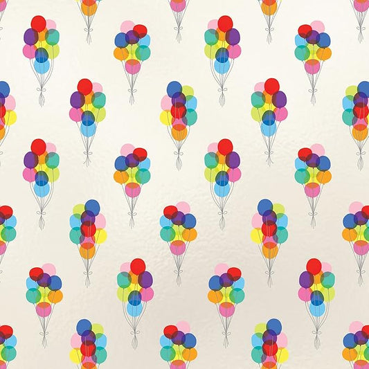 Jillson Roberts Bulk Gift Wrap, Everyday Gift Wrapping Supplies, Bunch of Balloons, Full Ream 833 feet x 24 inches