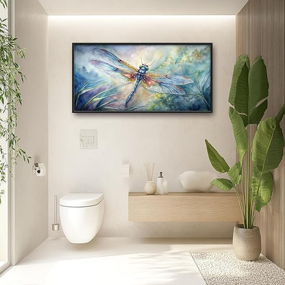 Framed Large Pictures Wall Art for Living Room, Dragonfly Oversized Wall Decor Dragonfly Canvas Print Painting Modern Extra Large Framed Artwork for Bedroom Office 60"x30"