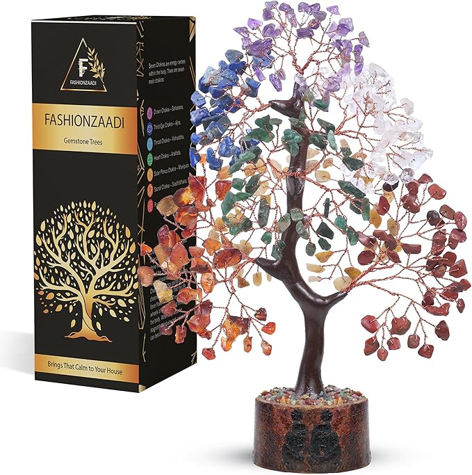 7 chakra tree of life crystal tree, home decor living room decor aesthetic office decor , birthday gifts for women , birthday gifts for mom , retirement gift for woman , crystals and healing stones